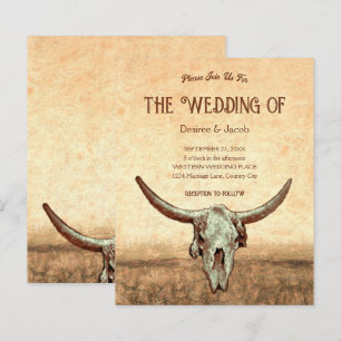 Papier Budget Western Rustic Country Bull Skull