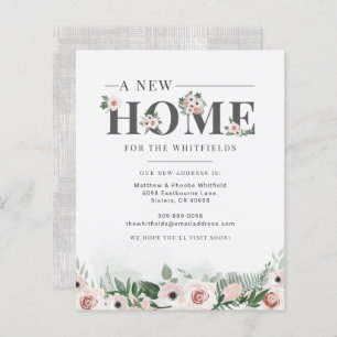 Papier Budget Weve Moved Floral Moving Faire-part