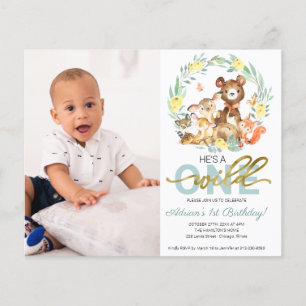 Papier Budget Wild Un Anniversaire Invitations Avec Photo
