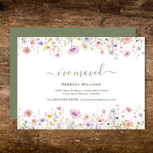Papier Budget Wildflower Je Déménage   Nouvelle Adresse