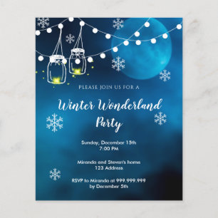 Papier Budget Winter merveilleuse fête lune bleue