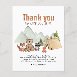 Papier Budget Woodland Campers Camping Anniversaire Merci