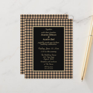 Papier Buffalo Plaid noir et or