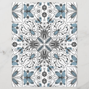 Papier Bugs, noir et bleu