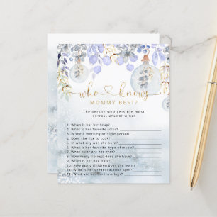 Papier Bulle bleue de Noël qui connaît maman meilleur jeu