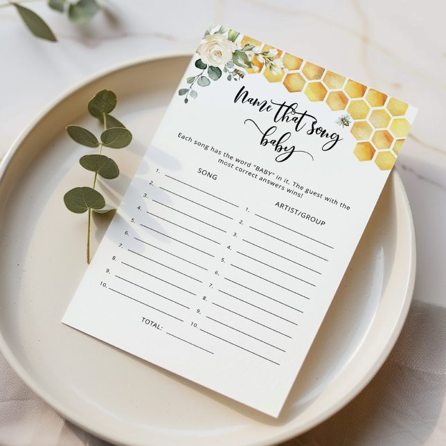 Papier Bumble Bee Name cette chanson jeu de baby shower (Créateur téléchargé)