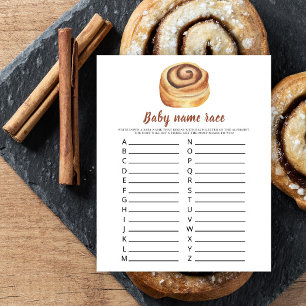Papier Bun baby shower - Baby name race jeu