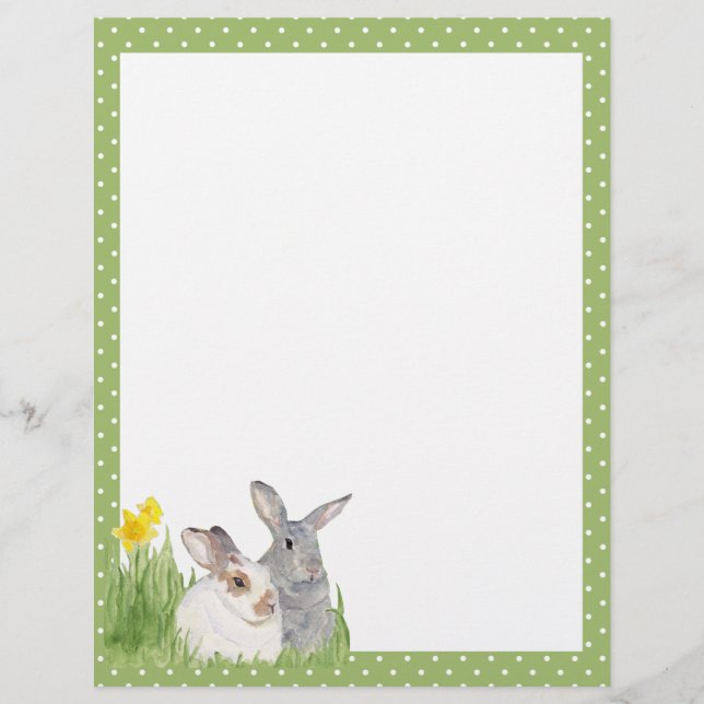Papier Bunnies Springtime en fleurs (Devant)