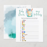 Bunny Emoji jeu d'images baby shower