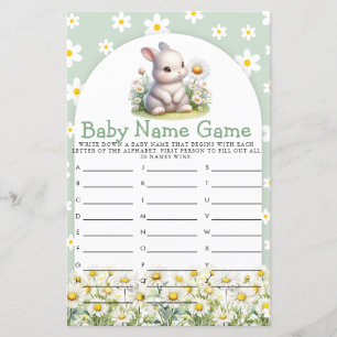 Papier Bunny Genre Neutre Baby shower Nom Jeu