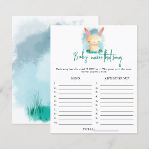 Papier Bunny Nom cette chanson jeu de baby shower