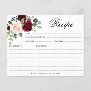 Papier Burgundy Navy Blush Fête des mariées Recette