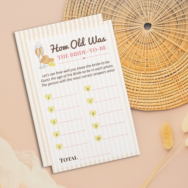 Papier Butter Together How Old Was Bride To Be Game (Créateur téléchargé)