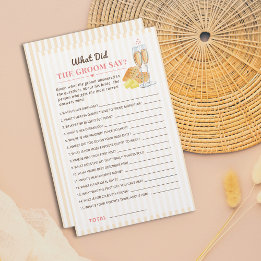 Papier Butter -What Did The Groom Say? Bridal Shower Game