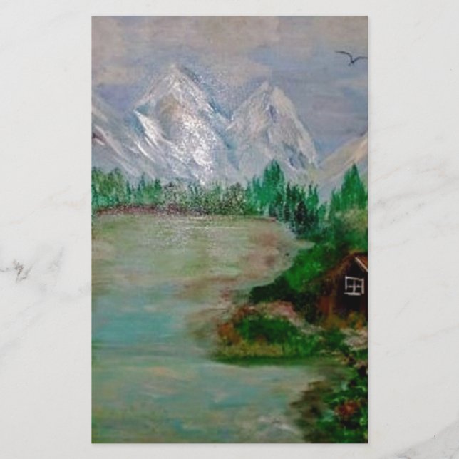 Papier CABANE dans la MONTAGNE (Devant)