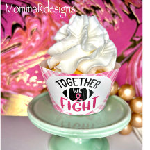 Câble de cupcake pour cancer du sein, ligne de cup