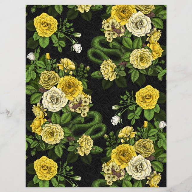 Papier Caché en rose, jaune et vert (Devant)