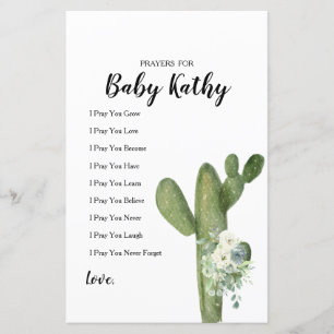 Papier Cactus Taco 'à propos de prières d'amour pour bébé