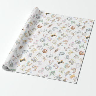 Papier Cadeau アルファベット猫(alfacat/alfagato)
