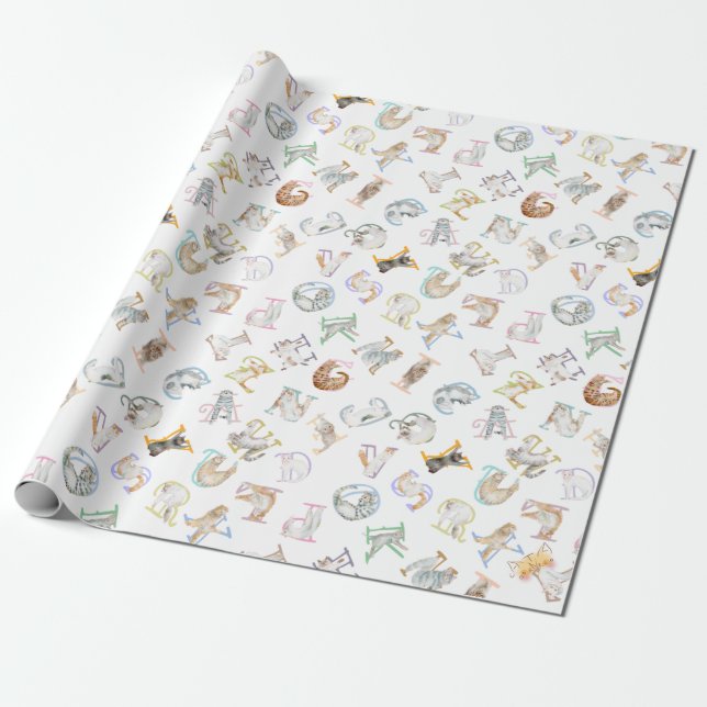 Papier Cadeau アルファベット猫(alfacat/alfagato) (Déroulé)