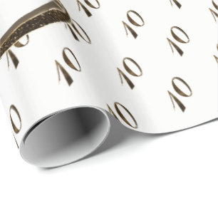 Papier Cadeau 10e anniversaire Tin Mariage Anniversaire Elégant