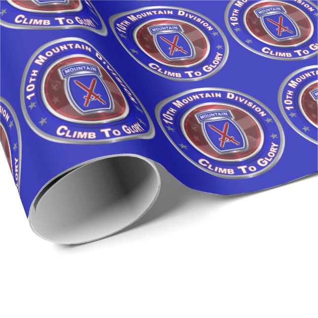 Papier Cadeau 10e division de montagne (Coin rond)