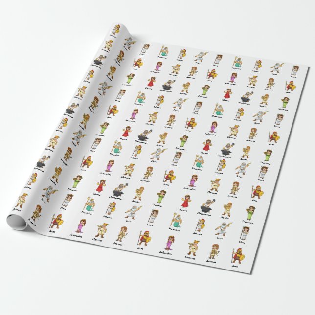 Papier Cadeau 12 dieux d'Olympus (Déroulé)