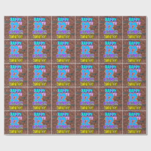 Papier Cadeau 12e anniversaire : Amusant, Graffiti urbain inspir