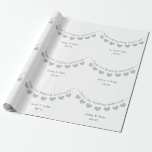 Papier Cadeau 12e anniversaire mariage de soie cadeau