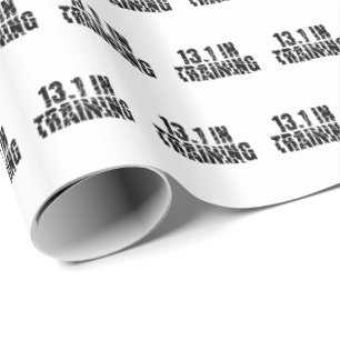 Papier Cadeau 13.1 En formation Moitié Marathon coureur verre ca