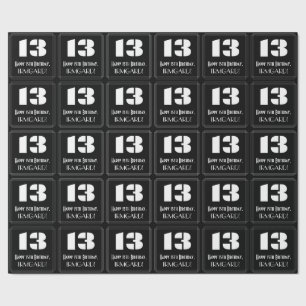 Papier Cadeau 13ème anniversaire : Art Déco Inspiré Look "13" & 