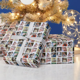 Papier Cadeau 16 Collage photo personnalisé   Simple et personna