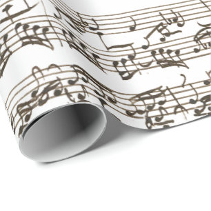 Papier Cadeau 1700 Composition de la fugue musicale manuscrite a