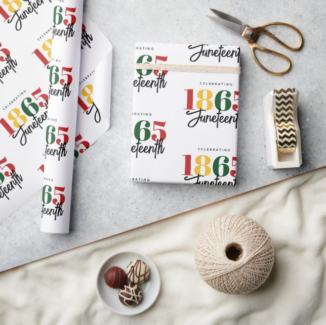 Papier Cadeau 1865 Liberté Célébration de l'histoire noire (Artisanat)