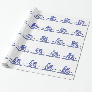 Papier Cadeau 1915 conceptions d'anniversaire