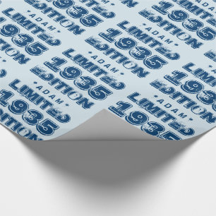 Papier Cadeau 1935 ou n'importe quelle année Anniversaire Limit