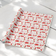 1er Anniversaire Coquette Cerises Bows Bulles Lett