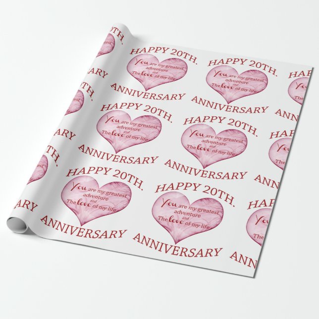 Papier Cadeau 20ème. Anniversaire (Déroulé)