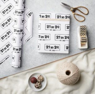 Papier Cadeau 21e anniversaire 21 en 24 Est 2003 Anniversaire