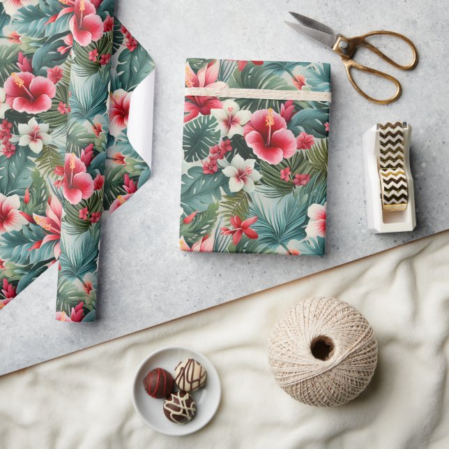 Papier Cadeau #22 Motif floral (Artisanat)