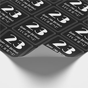 Papier Cadeau 23e anniversaire - Art Déco Inspiré Look "23", Nom