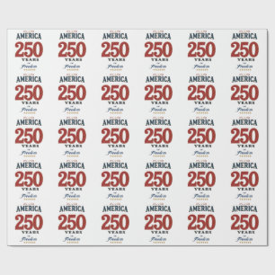 Papier Cadeau 250e anniversaire de la liberté américaine 1776 Cé