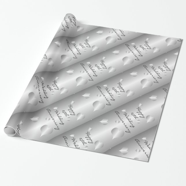 Papier Cadeau 25e anniversaire du Mariage (Déroulé)