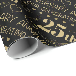 Papier Cadeau 25e anniversaire du Mariage