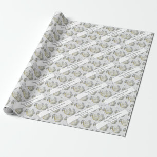 Papier Cadeau 25e anniversaire éditable Rose d'argent