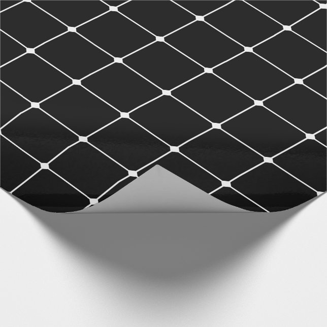 Papier Cadeau 260216 Grid v2 - Blanc sur noir (Coin)