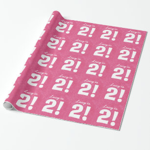 Papier Cadeau 2ème Blanc rose nommé fait sur commande