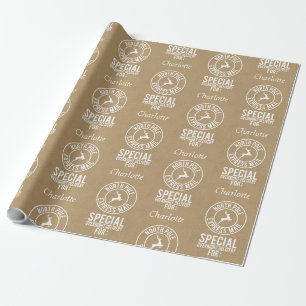 Papier Cadeau 30" Pôle Nord nommé blanc de x15 Papier