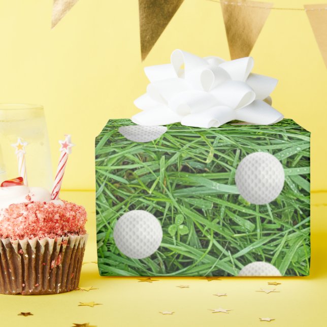 Papier Cadeau 30e anniversaire Ballons de golf sur papier d'enve (Fête d'anniversaire)