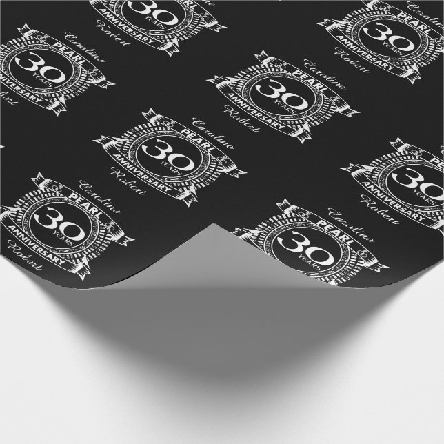 Papier Cadeau 30e anniversaire du mariage (Coin)